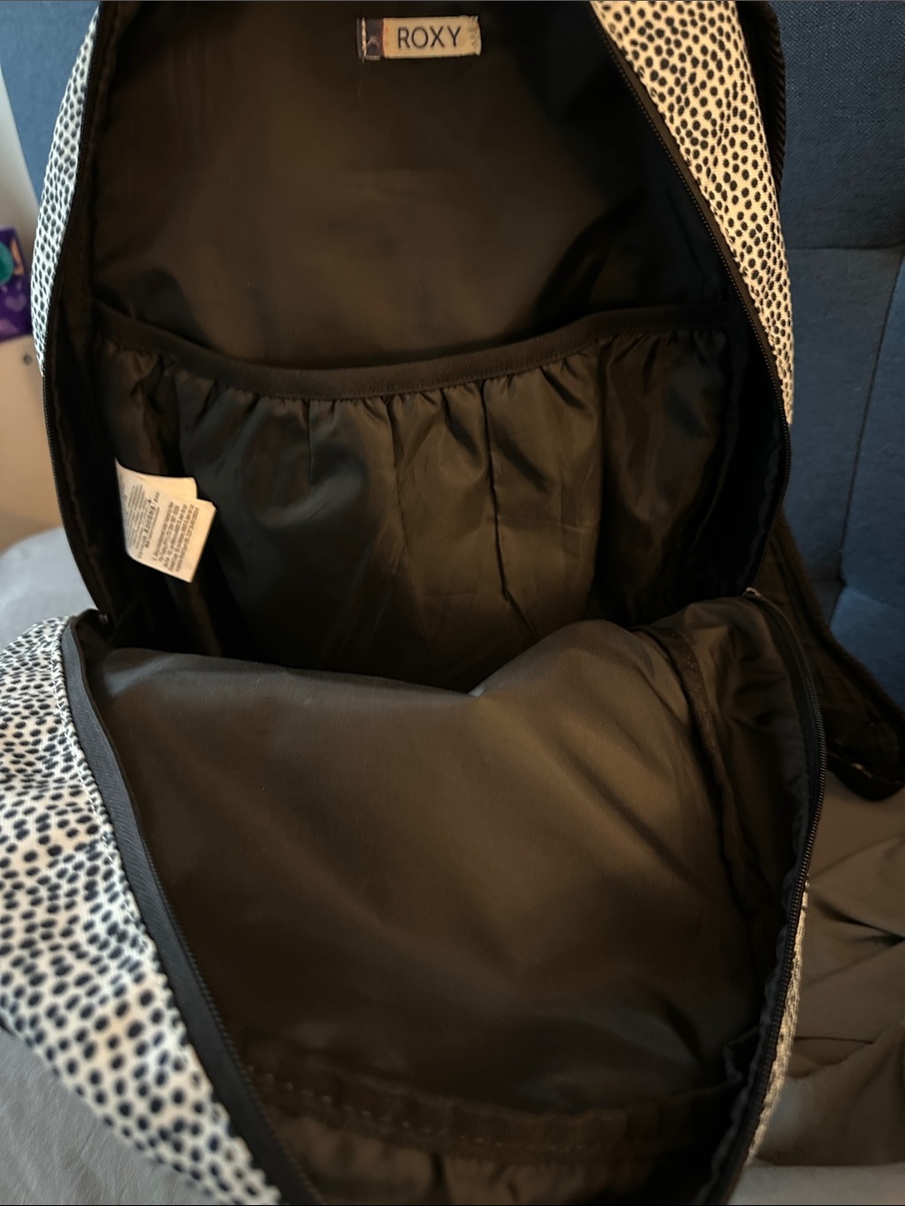 Roxy Black & White Dot Backpack - Picture 5 of 9